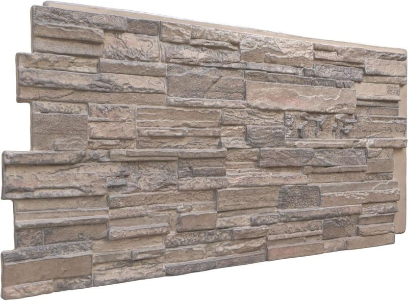 Ekena Millwork لوحة حجرية مزيفة من إيفرستون كاسكيد، 48 5/8" عرض × 24 3/4" ارتفاع × 1 1/4" عمق، لون بوليرمو - Image 3